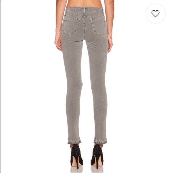 Gray Ripped Knee Ankle Jeans - Picture 3 of 9